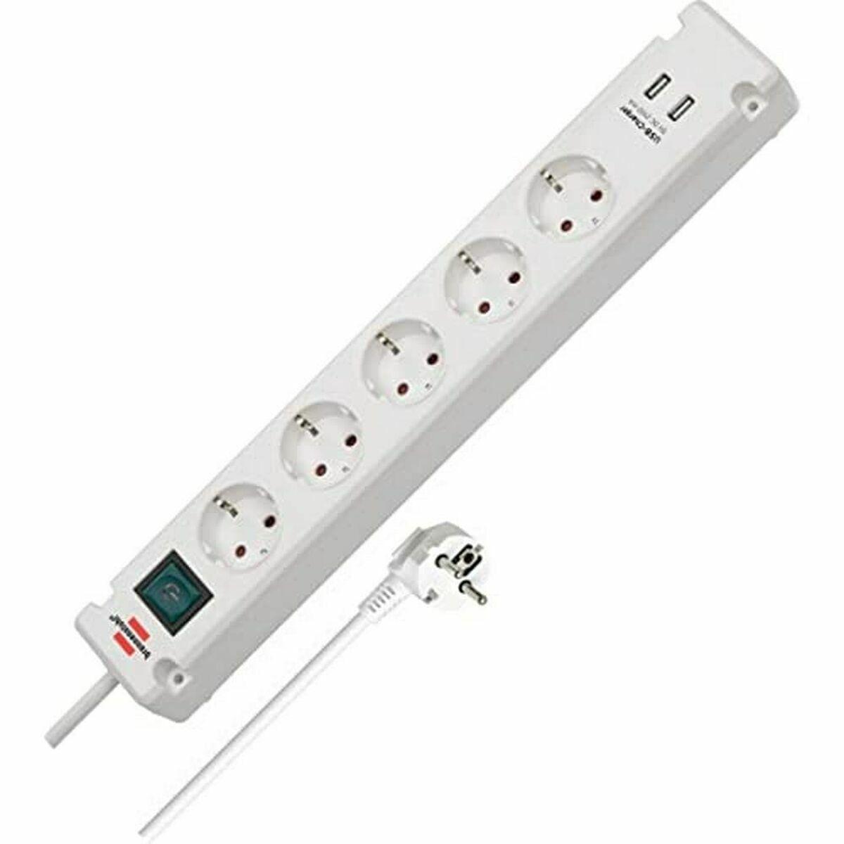 Extensão com 5 Tomadas com Interruptor Brennenstuhl Bremounta 3600 W USB x 2 (3 m)