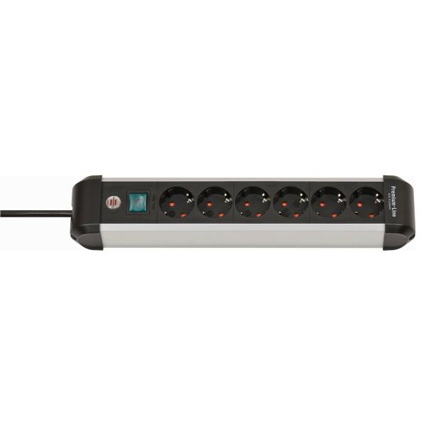 Extensão com 6 Tomadas com Interruptor Brennenstuhl Premium-Alu-Line 3500 W (3 m)