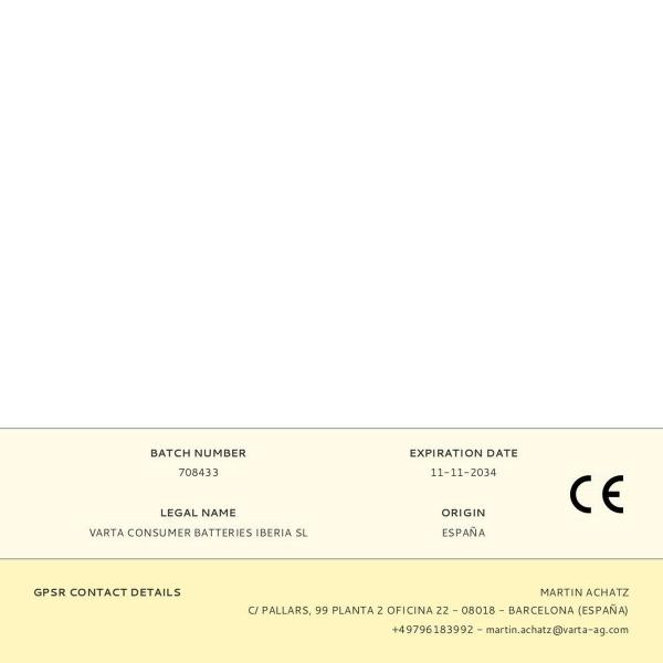 Pilhas Varta longlife max power aaa - lr03 1,5 V AAA (8 Peças) (10 Unidades)