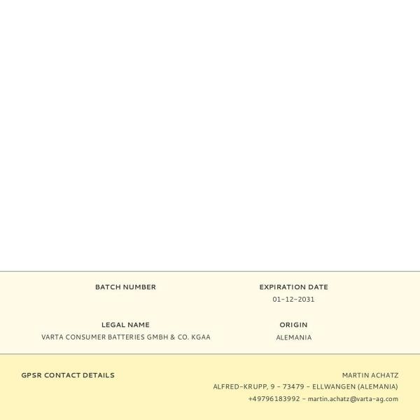 Pilhas Varta 1,5 V AAA (12 Unidades)