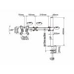Suporte de Mesa para Ecrã Equip 650151 27"