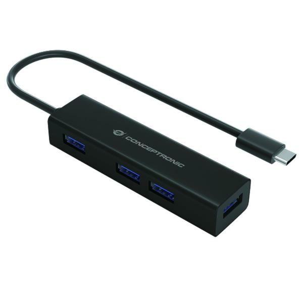 Hub USB 4 Portas Conceptronic 110516207101 Azul escuro