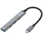 Hub USB-C 4 Portas Equip 12896107101 Alumínio
