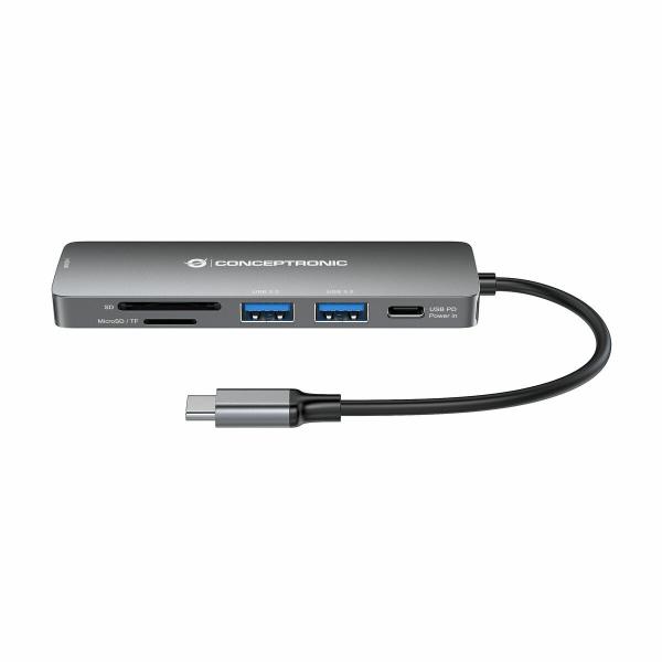 Hub USB Conceptronic DONN11G Cinzento