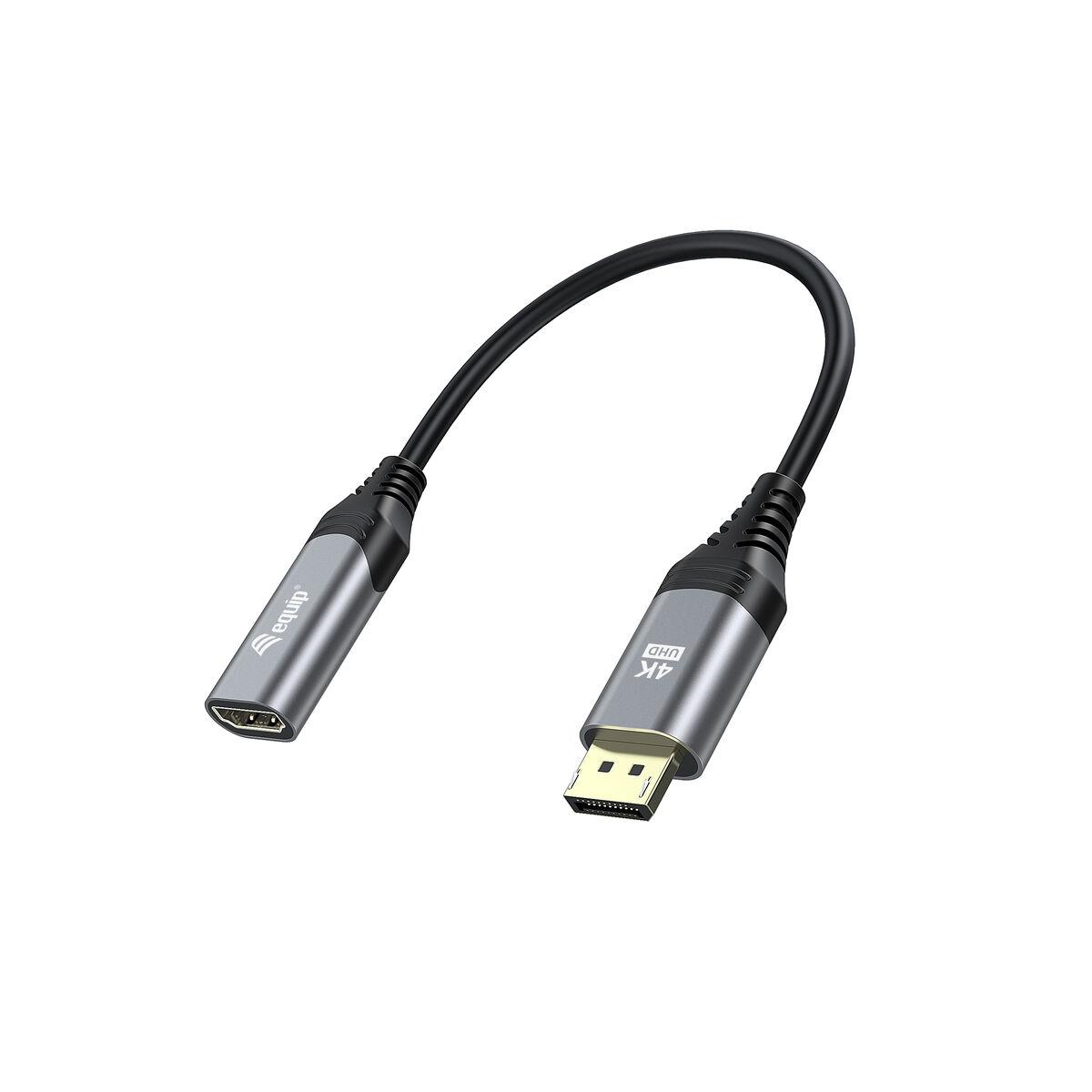 Adaptador DisplayPort para HDMI Equip 133445 Preto Dourado 15 cm