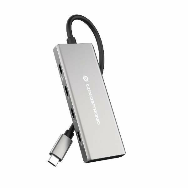 Hub USB Conceptronic 110519707101 Prateado