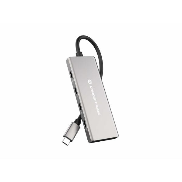 Hub USB Conceptronic 110519707101 Prateado