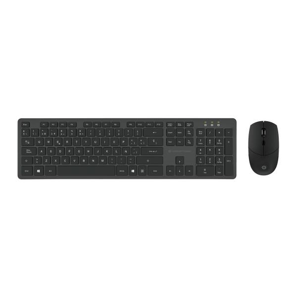 Teclado e Rato Conceptronic 120848407201 Preto Qwerty espanhol
