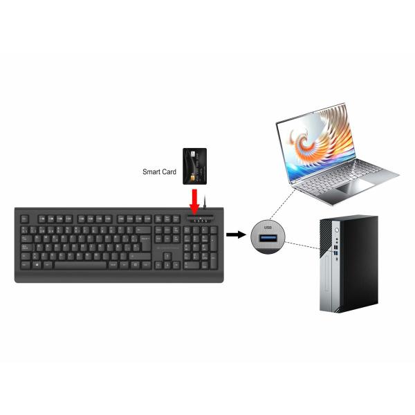 Teclado Conceptronic 120850307101 Preto Qwerty espanhol