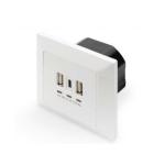 Tomada Parede com 2 Portos USB Digitus by Assmann DA-70618 Branco 14 W