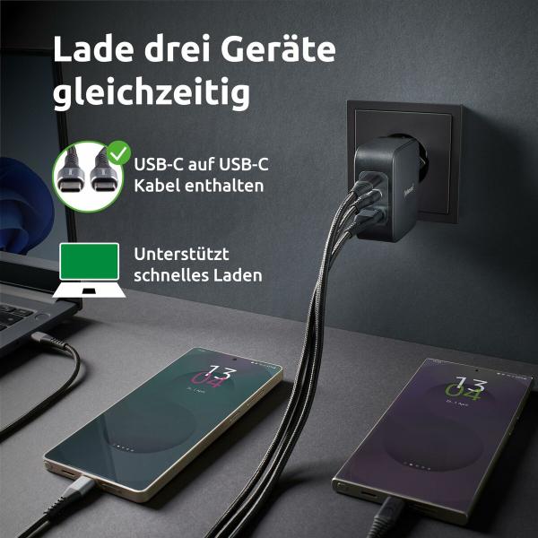 Carregador de Parede INTENSO GaN W100ACC Preto 100 W