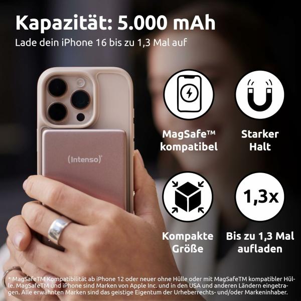 Powerbank INTENSO MW5000 5000 mAh Cor de Rosa