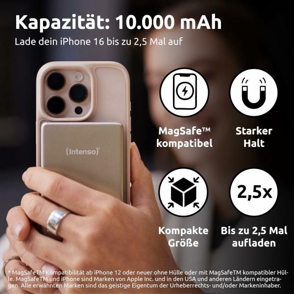 Powerbank INTENSO 7344031 Champanhe Champagne 50 W 10000 mAh