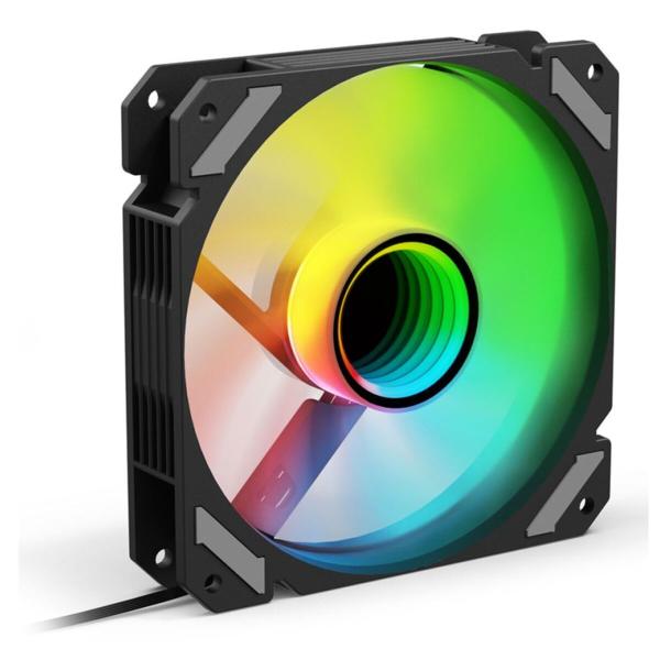 Ventilador de Caixa Sharkoon SHARK Mirror RGB PWM REVERSE Ø 12 cm