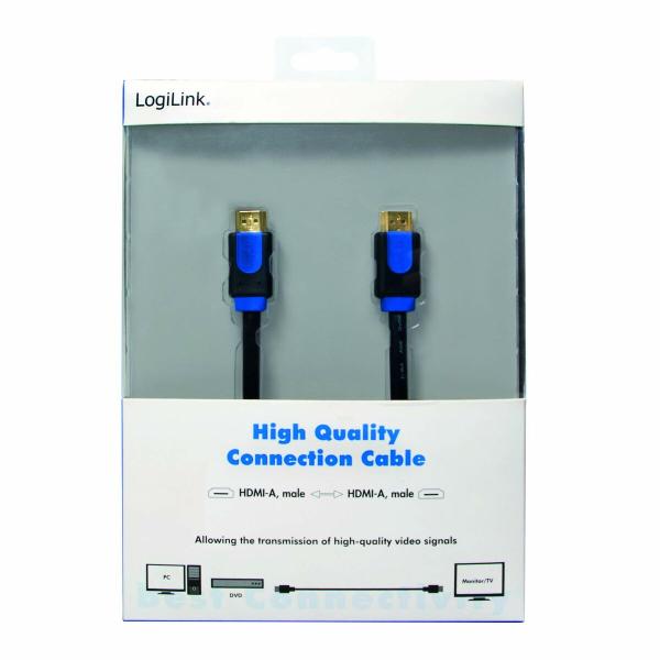 Cabo HDMI LogiLink Azul Preto Azul/Preto 15 m