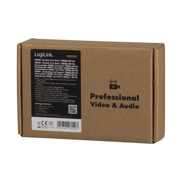 Comutador HDMI LogiLink