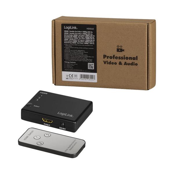 Comutador HDMI LogiLink