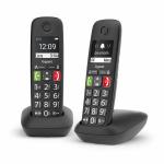 Telefone sem fios Gigaset E290 Duo Preto