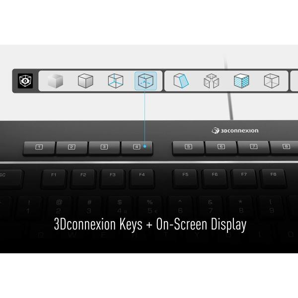 Teclado 3Dconnexion 3DX-700092 Preto Qwerty US
