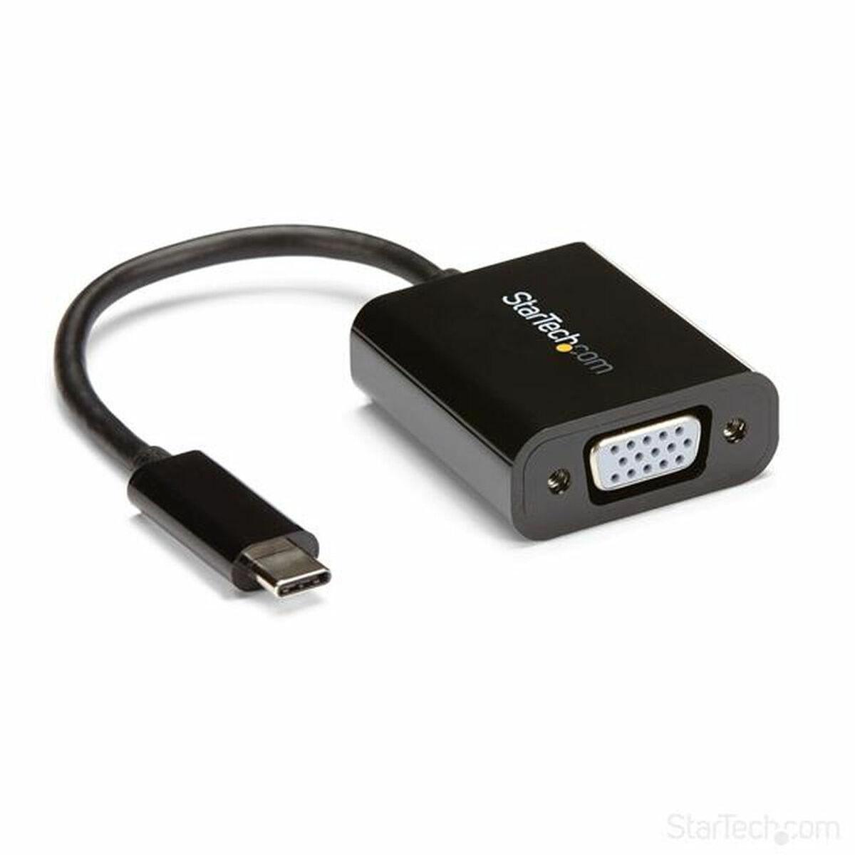 Adaptador USB C para VGA Startech CDP2VGA              Preto