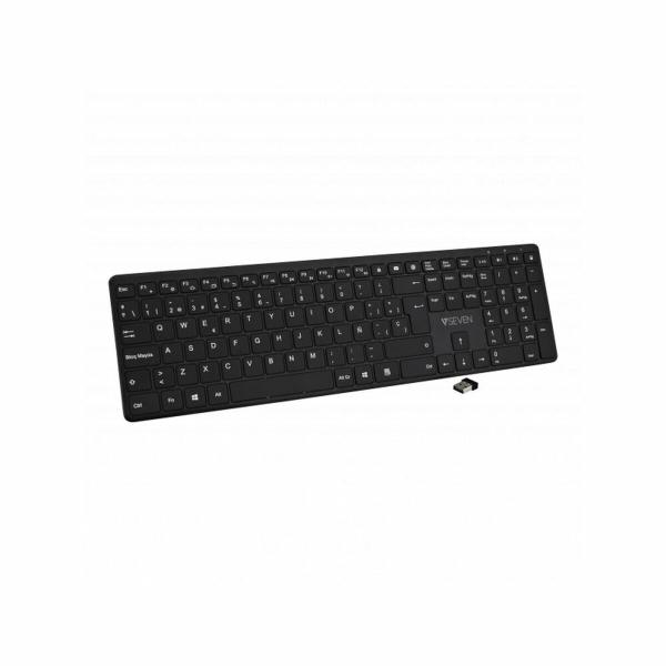 Teclado Bluetooth V7 KW550 BT Preto Qwerty espanhol