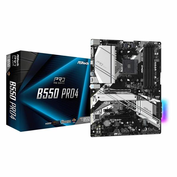 Placa Mãe ASRock B550 Pro4 AMD B550 AMD AM4