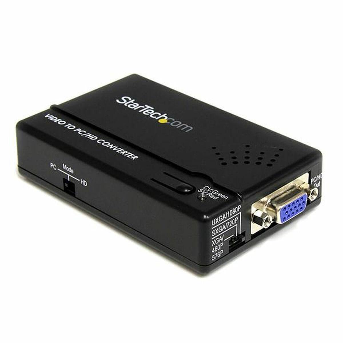 Adaptador Startech VID2VGATV2 1600 x 1200 px Preto