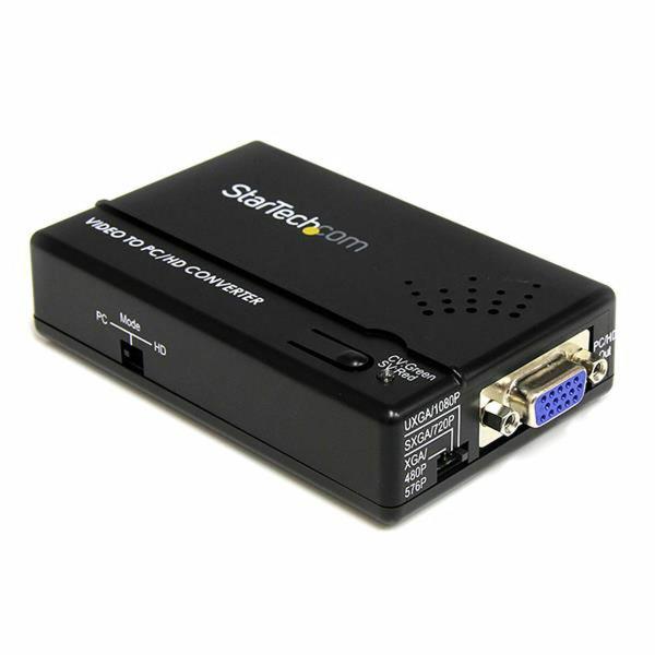 Adaptador Startech VID2VGATV2 1600 x 1200 px Preto