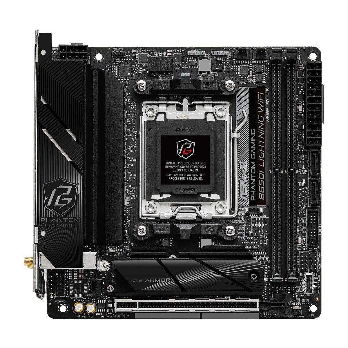 Placa Mãe ASRock B650I LIGHTNING WIFI Intel Wi-Fi 6 AMD B650 AMD AM5