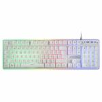 Teclado e Rato para Vídeojogos Mars Gaming MCPXWES Branco Qwerty espanhol QWERTY LED RGB
