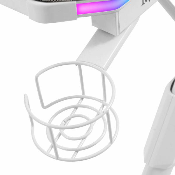 Mesa de Escritório Mars Gaming MGDXLRGBW LED RGB Branco Aço 160 x 60 cm