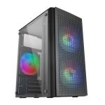 Caixa Micro ATX Mars Gaming MC300 Preto RGB mATX