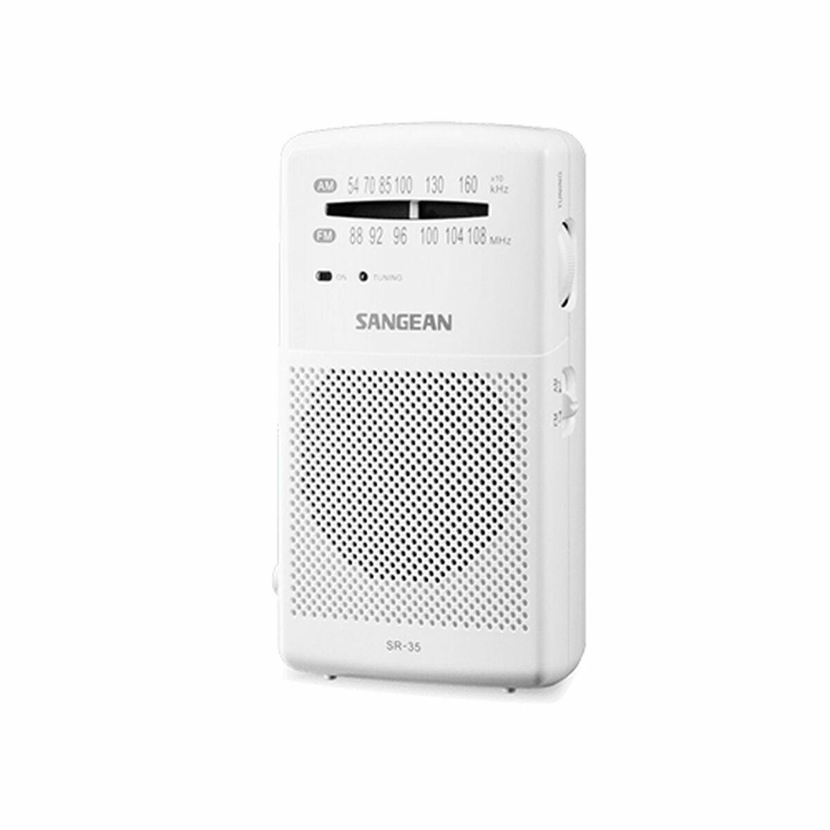 Rádio Sangean SR35W BLANCO Branco Preto