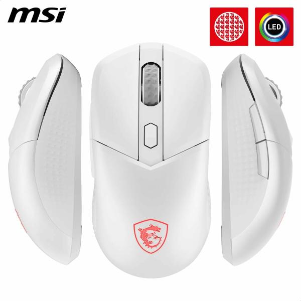 Rato MSI S12-4301440-CLA Branco 8000 dpi