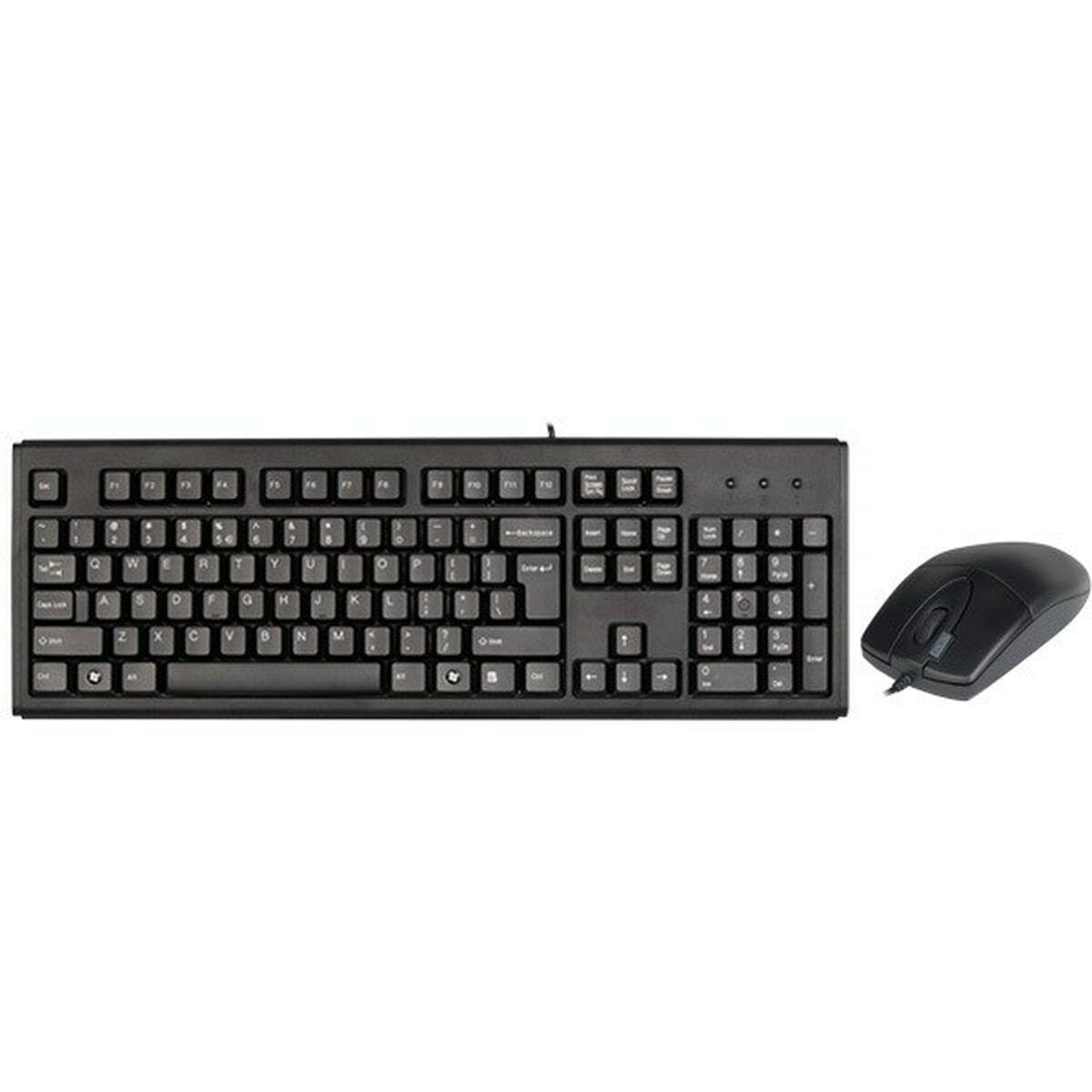 Teclado e Rato A4 Tech KM-720620D Preto Inglês QWERTY Qwerty US