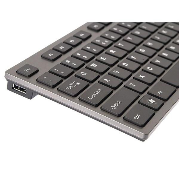 Teclado A4 Tech KV-300H QWERTY Preto Cinzento Monocromática Preto/Cinzento