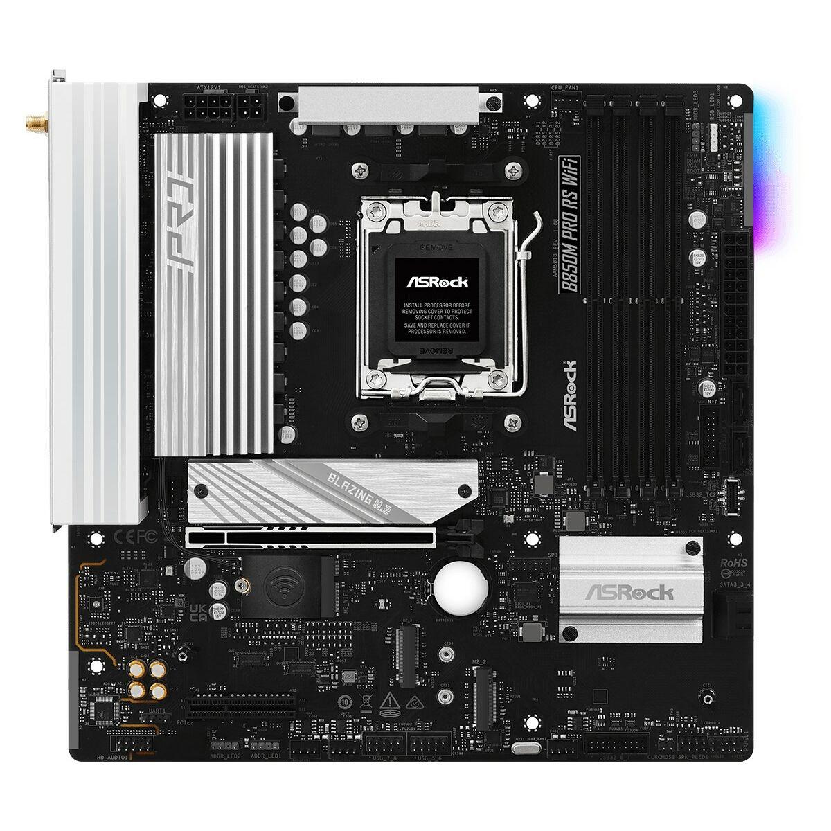 Placa Mãe ASRock B850M Pro RS WiFi Intel Wi-Fi 6 AMD AM5