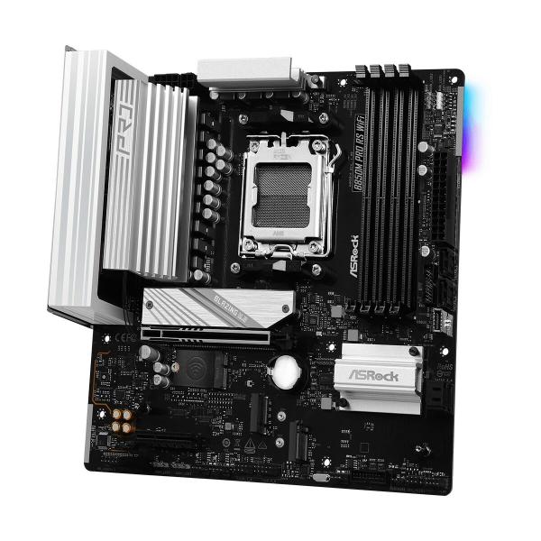 Placa Mãe ASRock B850M Pro RS WiFi Intel Wi-Fi 6 AMD AM5