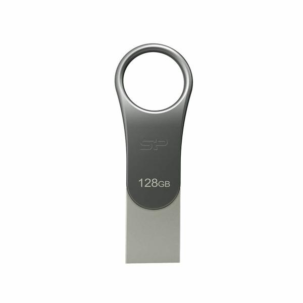 Memória USB Silicon Power Mobile C80 Cinzento Titânio 128 GB