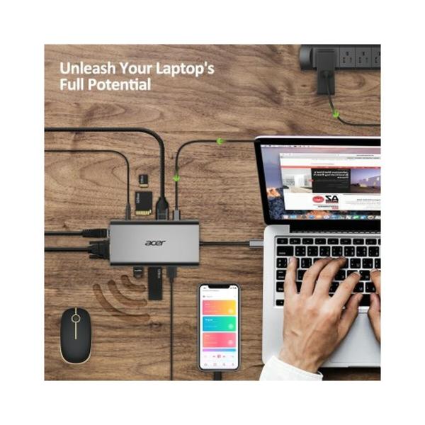 Hub USB Acer HP.DSCAB.002 Prateado