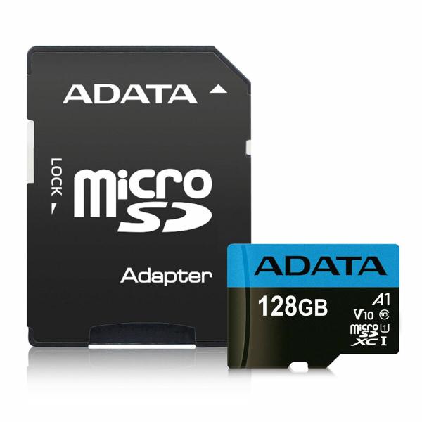 Cartão de Memória Micro SD com Adaptador Adata AUSDX128GUICL10A1-RA1 128 GB