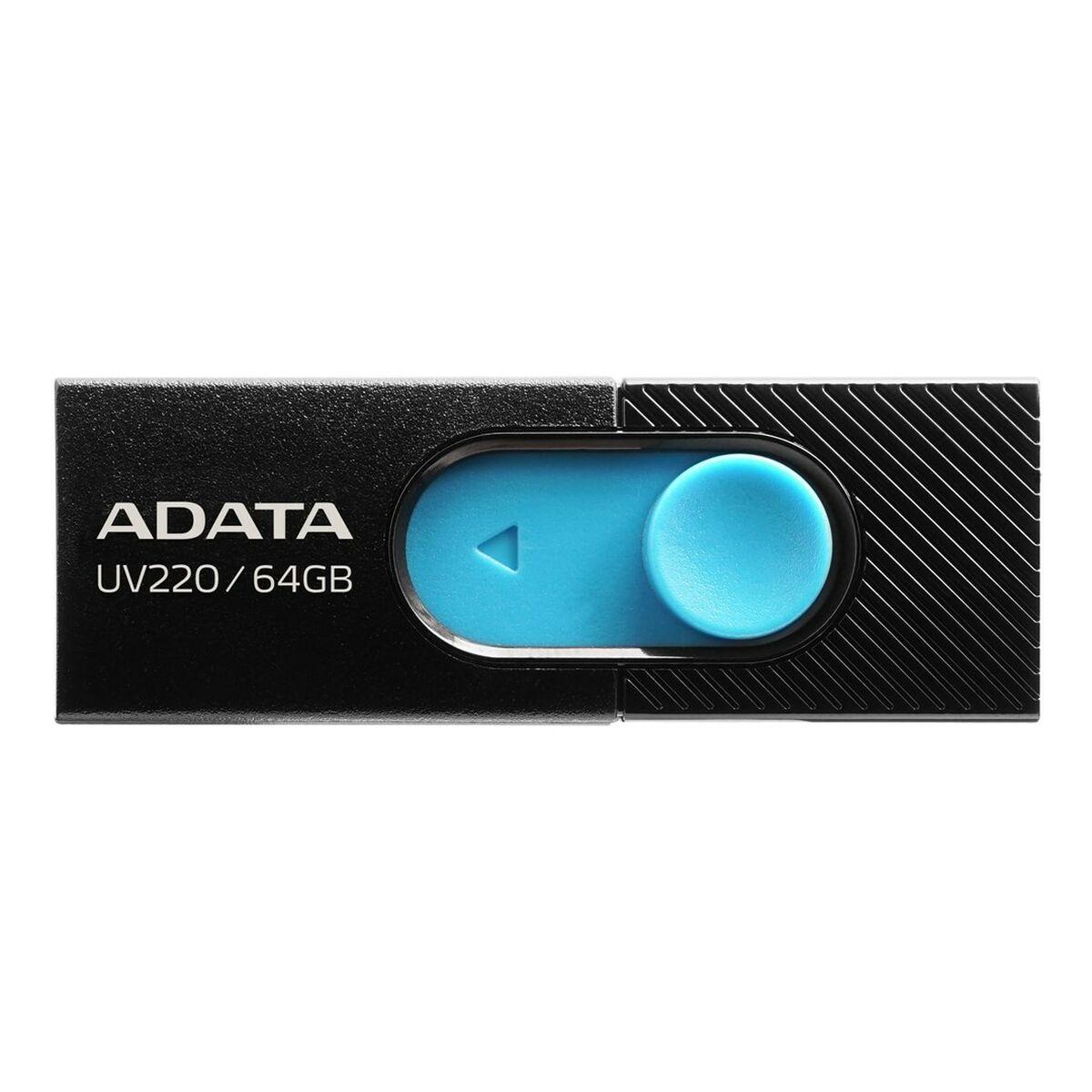 Memória USB Adata UV220 64 GB Preto/Azul