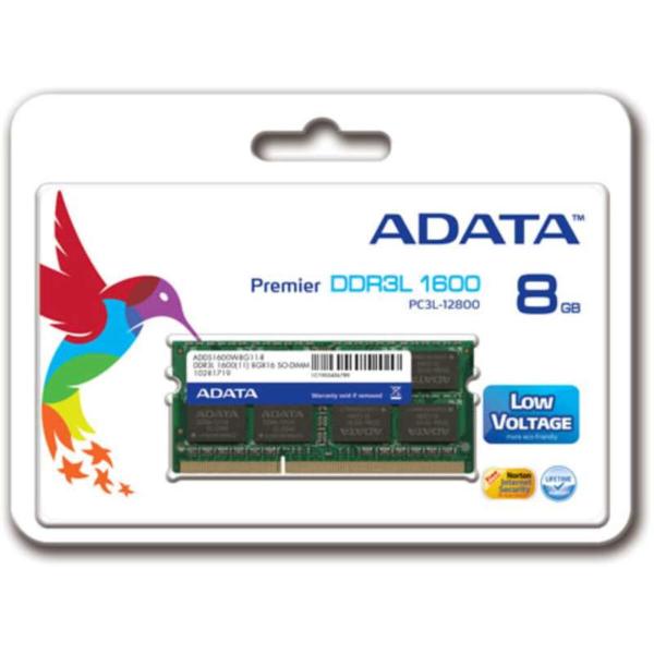 Memória RAM Adata ADDS1600W8G11-S 8 GB 1600 mHz DDR4 DDR3L CL11