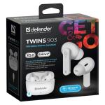 Auriculares in Ear Bluetooth Defender TWINS 903 Branco Multicolor
