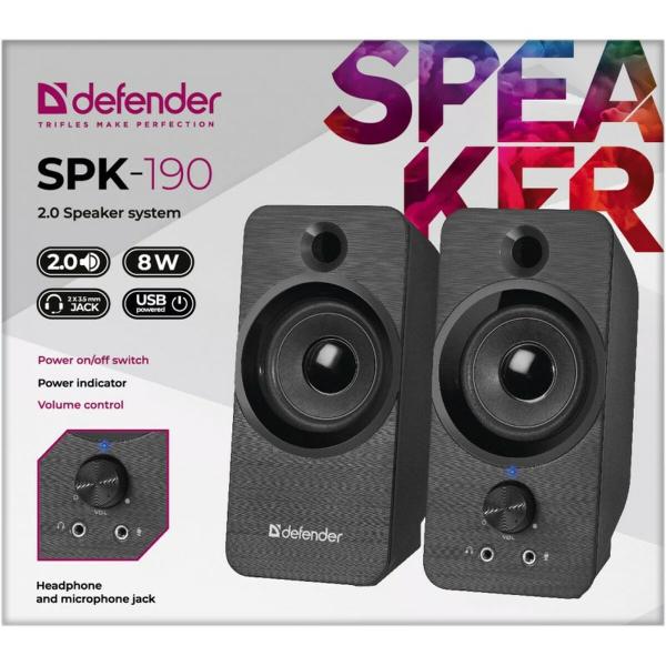 Altifalantes Defender SPK-190 Preto 8 W