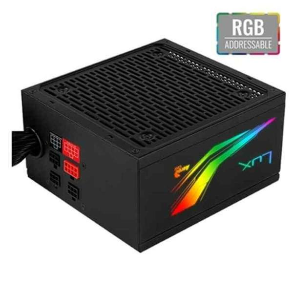 Fonte de Alimentação Aerocool LUX RGB 550M ATX 550 W 80 Plus Bronze LED RGB