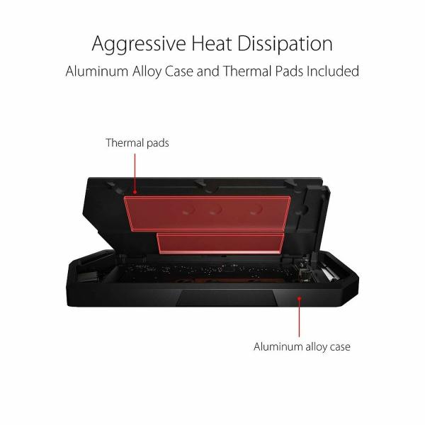 Invólucro de Disco Rígido Asus ROG Strix Arion Preto