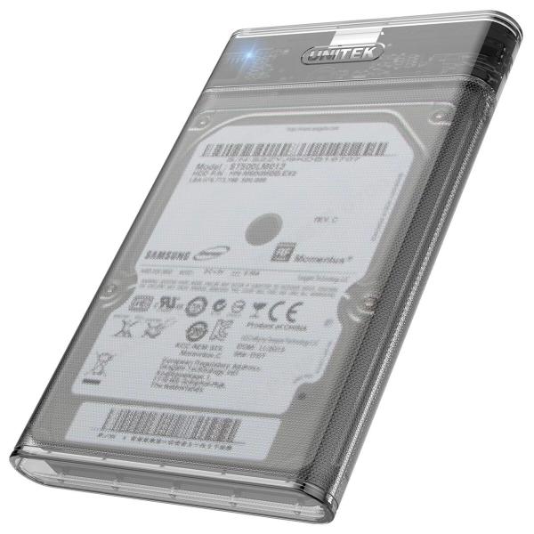 Caixa externa Unitek S1103A Cinzento Transparente 2,5"