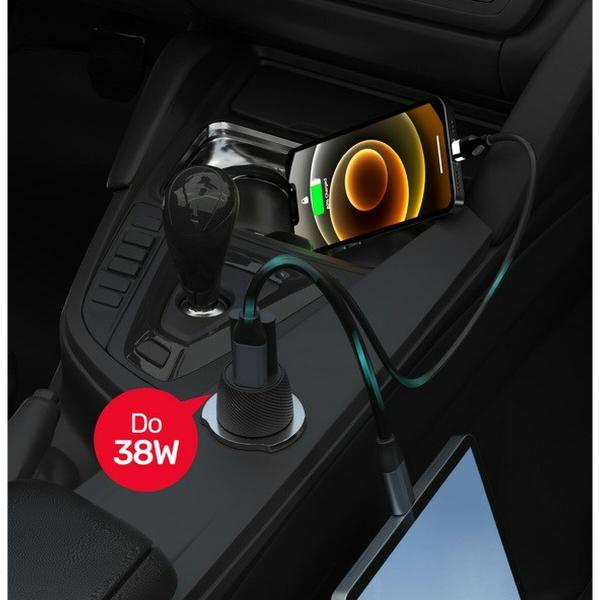 Carregador de Carro Unitek P1400A 38 W Preto