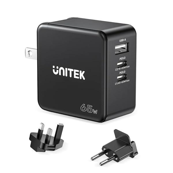 Carregador de Parede Unitek P1117B Preto 65 W (1 Unidade)
